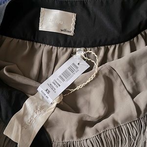 NWT Aritzia Wilfred Couvin Dress - Taupe and Black